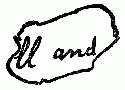 A fragment of paper seeming to show the letters 