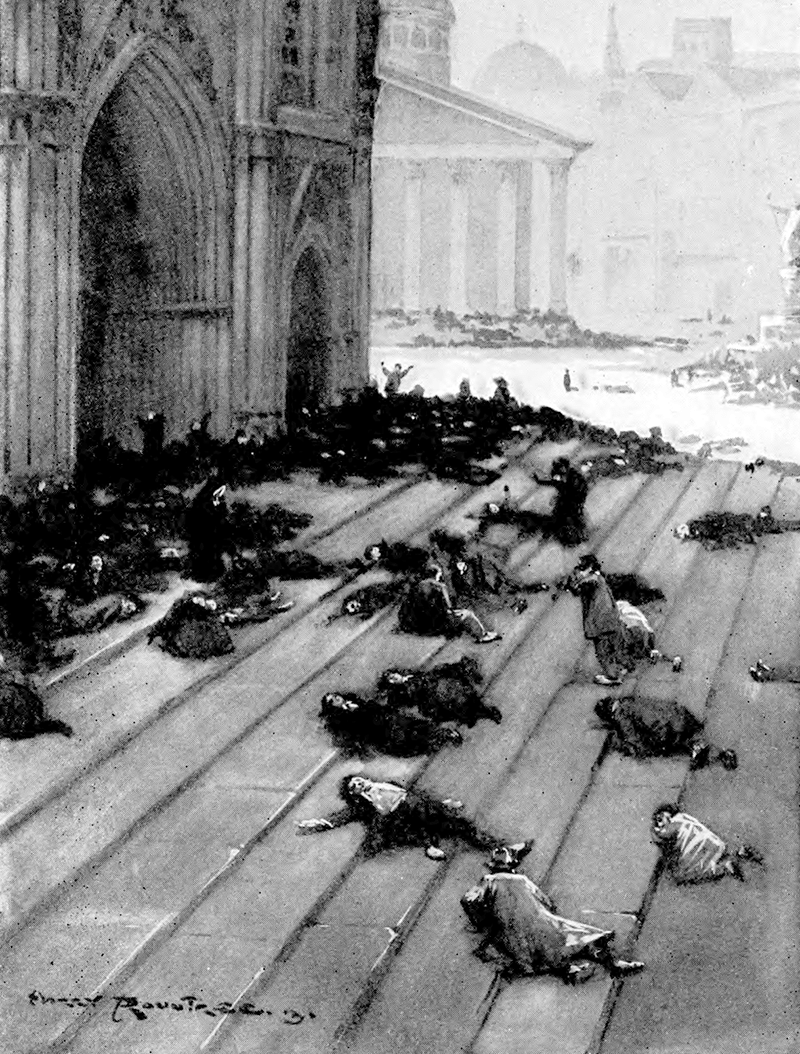 Cathedrals and churches full to over-flowing. The dead outnumber the living.