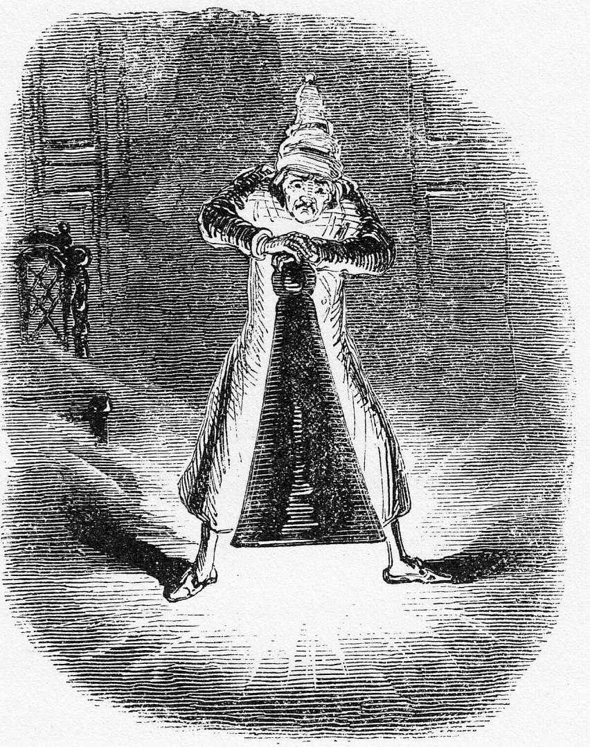 Scrooge Extinguishes the First of the Three Spirits