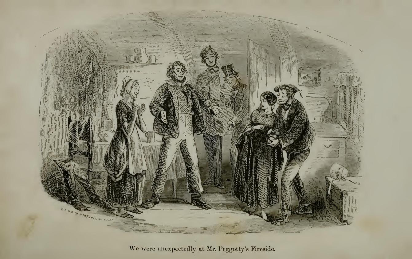 We arrive unexpectedly at Mr. Peggotty’s fireside.