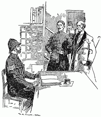 He said, “Now then!” to the policeman and Mr. Peasemarsh