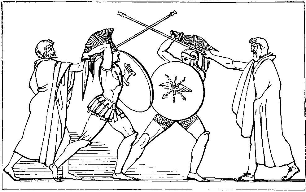 HECTOR AND AJAX SEPARATED BY THE HERALDS