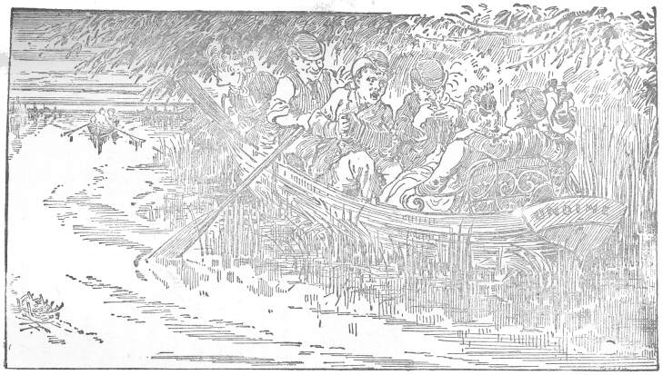 People in rowing boat
