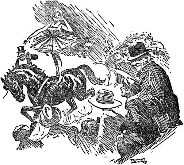 SHE RODE ROUND THE RING BAREBACK---BLOWING THEM KISSES. WILLIAM BLUSHED VIOLENTLY WHEN HE IMAGINED ONE CAME TO HIM.