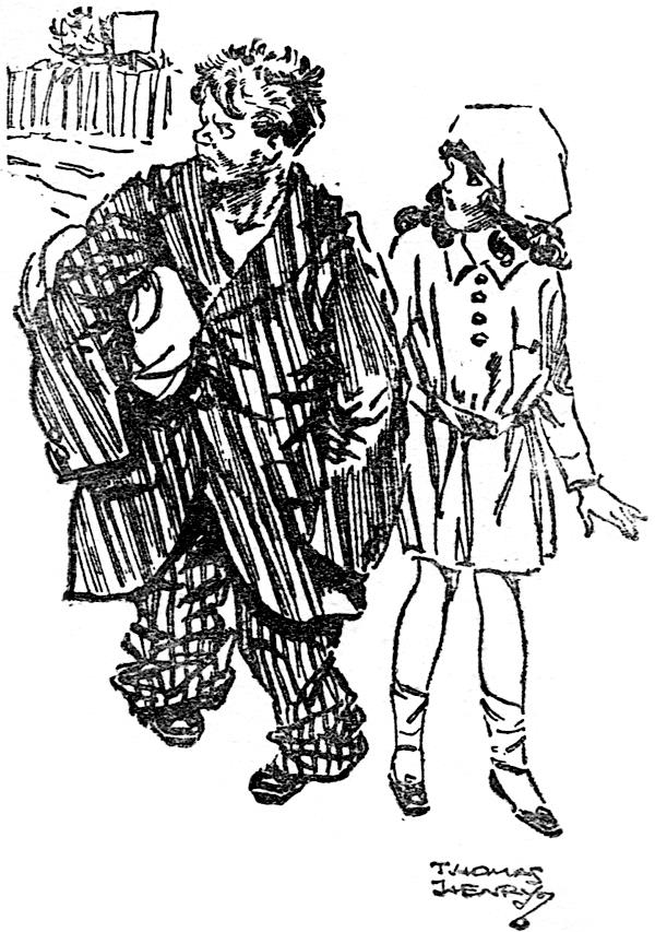 WILLIAM CERTAINLY LOOKED VERY QUEER. JOAN HADN'T REALISED THAT THE SUIT WOULD BE QUITE SO MUCH TOO BIG.