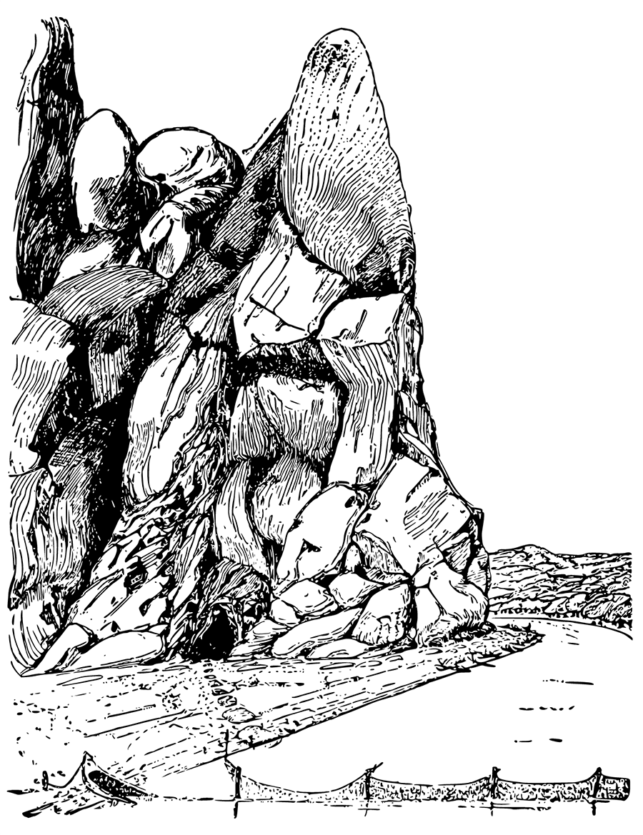 This is the picture of the Cave where the Man and the Woman lived first of all.